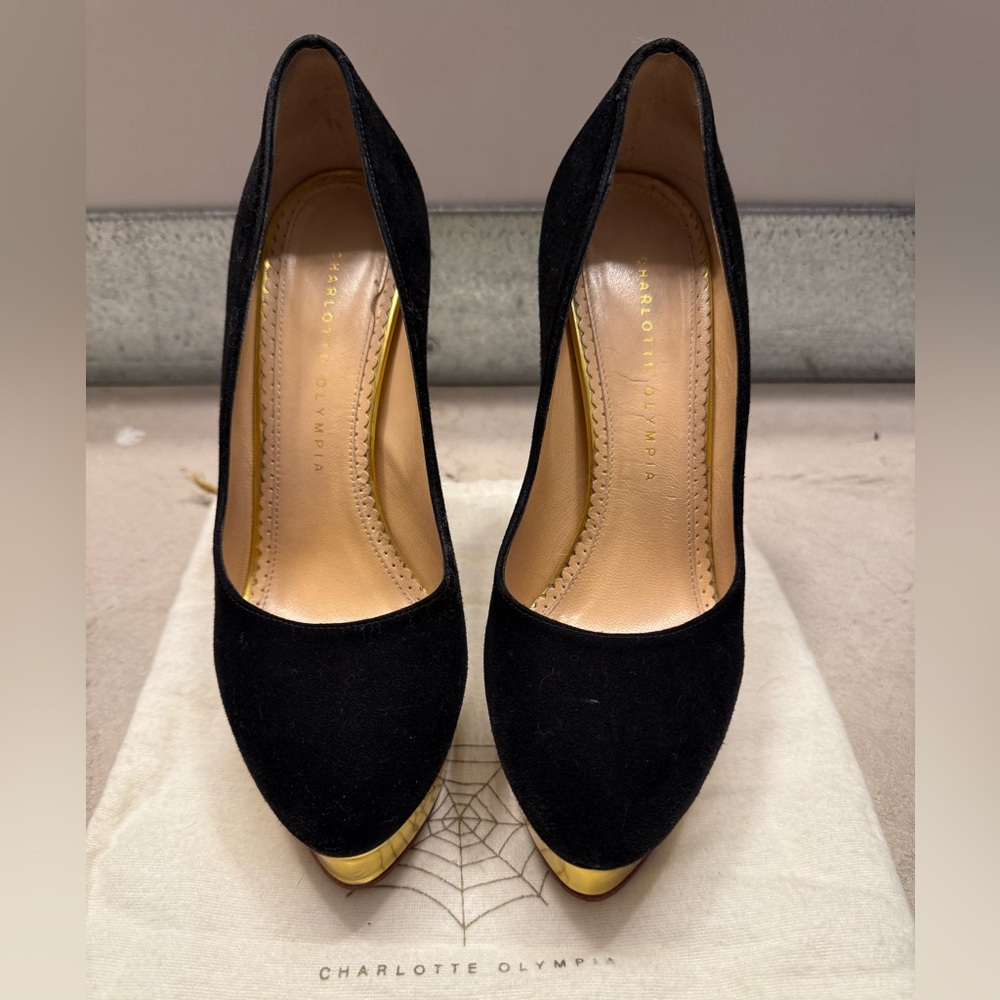 Charlotte Olympia, 39 black Dolly platforms
